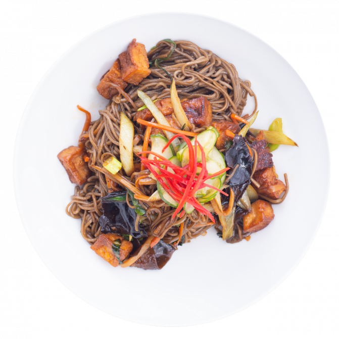 4.B Rice Noodles Yakitori  - Krevety