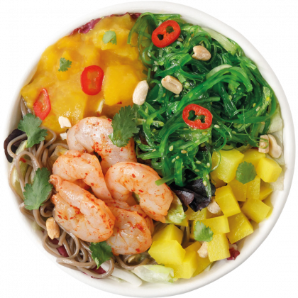 SHRIMPS AND WAKAME BOWL