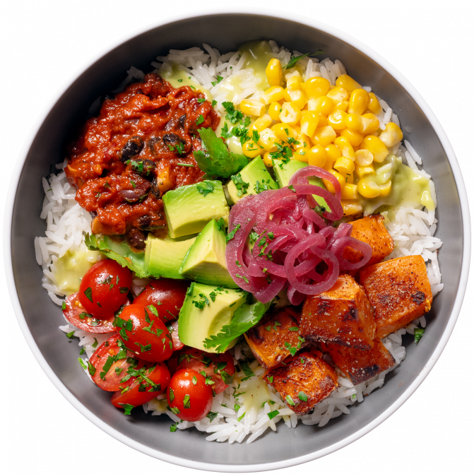 10. Avocado vegan bowl