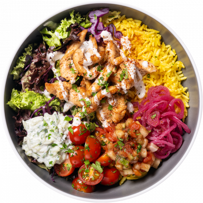 Chicken shawarma bowl