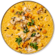 Dýňové risotto s kuřecím masem, pečenou dýní, dýňovými semínky a parmazánem